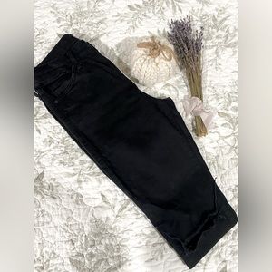 Topshop black Jamie style black distressed denim